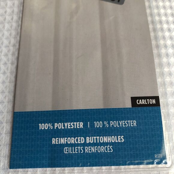 Idesign 78”X 54” White Solid Shower Curtain Polyester Waffle Texture Carlton NEW - Picture 8 of 9